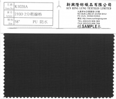K1028A 58" 210D 2 Points Thick Grid PU Waterproof